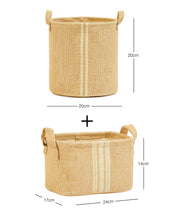 Ocean Home Textile Jute Basket, Set Of 2