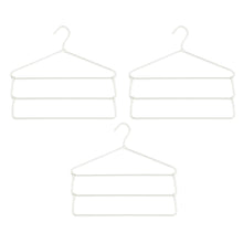 Ocean Home Textile 3-Layer Fabric-Covered Metal Hanger, Set Of 3, Ecru