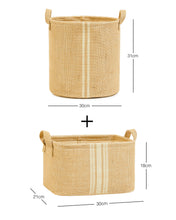 Ocean Home Textile Jute Basket, Set Of 2