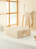Ocean Home Textile Storage Bag, Small, Herringbone Pattern, Beige