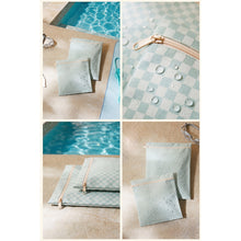 Ocean Home Textile Mint Checkered Waterproof PVC Lined Wet & Dry Bag, Set of 2