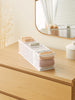 Ocean Home Textile Drawer Organizer, 10 Grids, White