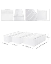 Ocean Home Textile Drawer Organizer, Set Of 3, White
