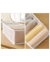 Ocean Home Textile Drawer Organizer, 8 Grids, Pack Of 3, White