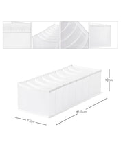 Ocean Home Textile Drawer Organizer, 8 Grids, White