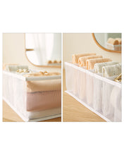 Ocean Home Textile Drawer Organizer, 10 Grids, Pack Of 3, White