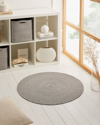 Ocean Home Textile Cotton Wahable Rug, Grey