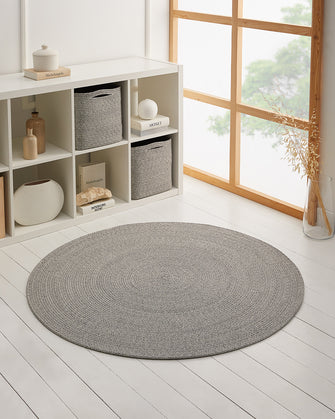 Ocean Home Textile Cotton Wahable Rug, Grey