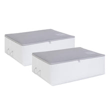 Ocean Home Textile Underbed Storage Bag, Pack Of 2, Large, Grey