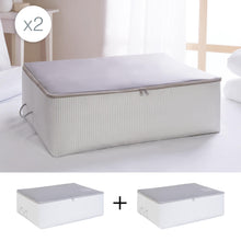 Ocean Home Textile Underbed Storage Bag, Pack Of 2, Large, Grey