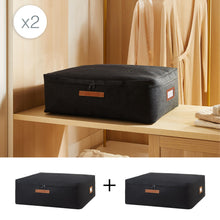 Ocean Home Textile Jute Underbed Storage Bag, Set of 2, Large, Black