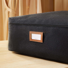 Ocean Home Textile Jute Underbed Storage Bag, Set of 2, Large, Black