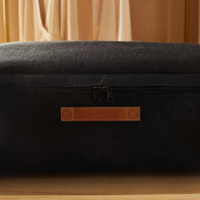 Ocean Home Textile Jute Underbed Storage Bag, Set of 2, Large, Black