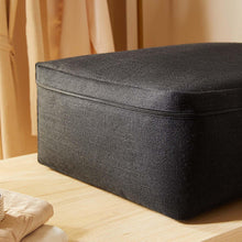 Ocean Home Textile Jute Underbed Storage Bag, Set of 2, Large, Black