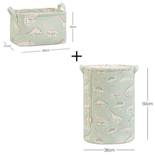 Ocean Home Textile Nursery Basket, Dinosaur Pattern