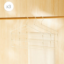 Ocean Home Textile 3-Layer Fabric-Covered Metal Hanger, Set Of 3, Ecru