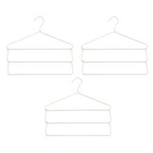 Ocean Home Textile 3-Layer Fabric-Covered Metal Hanger, Set Of 3, Ecru