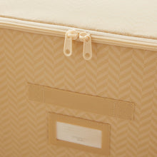 Ocean Home Textile Storage Box, Set Of 3, Herringbone Pattern, Beige