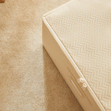 Ocean Home Textile Storage Box, Set Of 3, Herringbone Pattern, Beige
