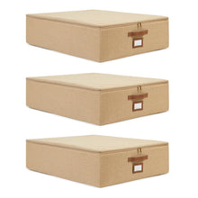 Ocean Home Textile Jute Storage Box, Pack of 3, Large