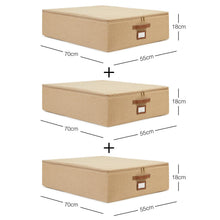 Ocean Home Textile Jute Storage Box, Pack of 3, Large
