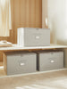 Ocean Home Textile Storage Box, Set Of 3, Herringbone Pattern, Grey