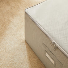 Ocean Home Textile Storage Box, Set Of 3, Herringbone Pattern, Grey
