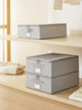 Ocean Home Textile Storage Box, Set Of 3, Herringbone Pattern, Grey