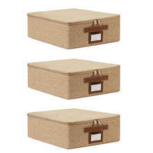 Ocean Home Textile Jute Storage Box, Set Of 3, Small
