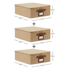 Ocean Home Textile Jute Storage Box, Set Of 3, Small