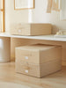 Ocean Home Textile Storage Box, Set Of 3, Herringbone Pattern, Beige