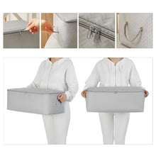 Ocean Home Textile Storage Bag, Set of 3, Medium, Herringbone, Grey