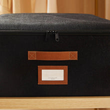 Ocean Home Textile Jute Storage Box, Set of 3, Black