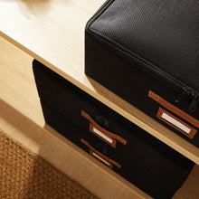 Ocean Home Textile Jute Storage Box, Set of 3, Black