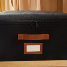 Ocean Home Textile Jute Storage Box, Set of 3, Black