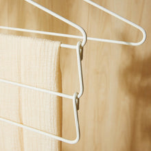 Ocean Home Textile 3-Layer Fabric-Covered Metal Hanger, Set Of 4, Ecru