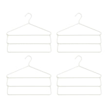 Ocean Home Textile 3-Layer Fabric-Covered Metal Hanger, Set Of 4, Ecru