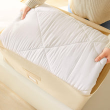 Ocean Home Textile Under Bed Storage Bag, Set of 4, Large, Herringbone Pattern, Beige