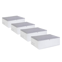 Ocean Home Textile Underbed Storage Bag, Pack Of 4, Large, Grey
