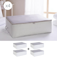 Ocean Home Textile Underbed Storage Bag, Pack Of 4, Large, Grey