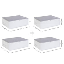 Ocean Home Textile Underbed Storage Bag, Pack Of 4, Large, Grey