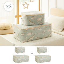 Ocean Home Textile Nursery Storage Bag, Set Of 4, Dinosaur Pattern