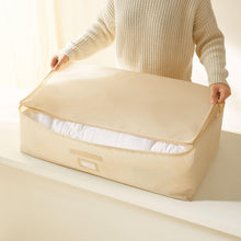 Ocean Home Textile Underbed Storage Bag, Pack Of 4, X Large, Herringbone Pattern, Beige