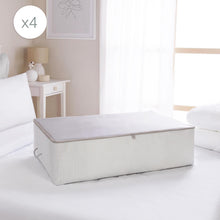 Ocean Home Textile Underbed Storage Bag, Pack Of 4, X Large, Grey