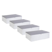 Ocean Home Textile Underbed Storage Bag, Pack Of 4, X Large, Grey