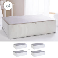 Ocean Home Textile Underbed Storage Bag, Pack Of 4, X Large, Grey