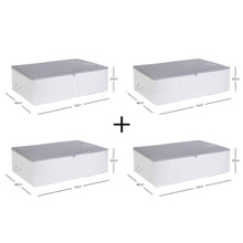 Ocean Home Textile Underbed Storage Bag, Pack Of 4, X Large, Grey
