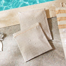 Ocean Home Textile Waterproof PVC Lined Grey Checkered Wet & Dry Bag Set, Set of 5