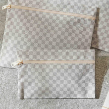 Ocean Home Textile Waterproof PVC Lined Grey Checkered Wet & Dry Bag Set, Set of 5