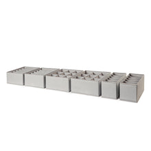 Ocean Home Textile Drawer Organizer Set of 6, Herringbone Pattern, Grey